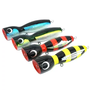 120g Wave Climbing Floating Wooden Lure Fish Bait Sea Fishing GT Tuna Bass Shark Deep Sea Trolling Target Species Catfish POPPER