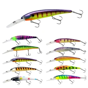 120mm/20g Saltwater Diving Floating Minnow Lure Artificial Hard Swim Bait Sea Bass Boat Fishing Lure