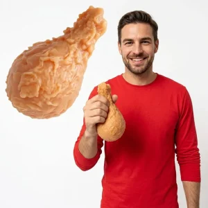 20CM 390 Grams Jumbo Fried Chicken Squishy Simulated Chicken Leg Squeeze Soft Squeeze Stress Relief (Chicken Drumstick)