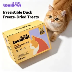 300g Duck Taste Freeze Dried Cat Staple Diet No Grain High Protein Fel D1 D2 D4 D7 Allergen Reduction Factory
