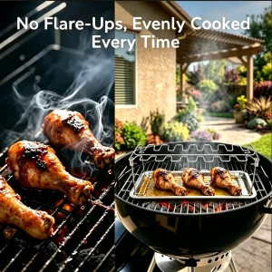 430 Stainless Steel Vertical Chicken Drumstick Holder BBQ Tools 14-Position Chicken Leg Rack