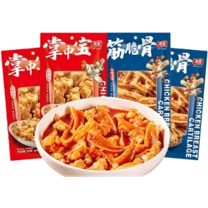 50g Mountain Pepper Flavorful Low Fat Tendons Crispy Bones Pickled Pepper Chicken Feet Tendons Ready Eat Snacks