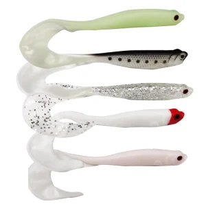 5Pcs lot Fishing Skirt Tail Soft Fish Lure Bait 12.5cm 5.5g Live Vivid Simulation Empty Belly Hollow Texas Rig Lures Jig