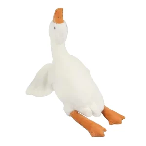 7436 Adorable Goose Plush White Stuffed Animal Toy Huggable Duck Dolls Birthday Gifts for Friends Fluffy Silly Goose Plushie