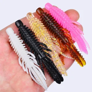 8cm 4G Shrimp Soft Lure Salt Scented Crawfish Lure Floating Soft Bait for Bass Perch