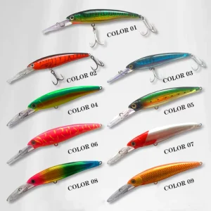 ABS Floating Fishing Lure Big Lip Tuna Salmon Sea Bass Hard Baits Lake Stream Bream With Hooks Sinking Minnow Lure