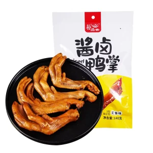 Abu Spicy Duck Feet Meat Snacks Bulk Flavor Processed MSG Braised Semi Soft Texture 0.5kg in Bag Packaging 12 Months Shelf Life