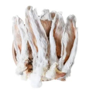 Air Dried Dog Treats Organic Pet Snacks Rabbit Ear with Face Skin for Training Rewards and Rabbit Ear with Hair