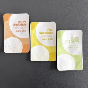 Aluminum Foil Vacuum Retort Pouches Three-side Seal Chicken Breast Food Packaging Bags Gravure Printed Food Grade
