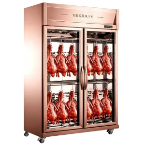 Anti Fog Glass Door Stainless Steel Double Door Poultry Air Drying Storage Cabinet