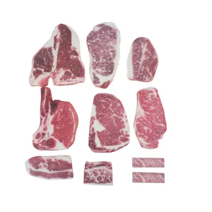 Artificial Faux Long-Strip Beef Ribs Model Wagyu Steak T Bone Steak Fresh Beef Props Foam Material for Halloween Christmas