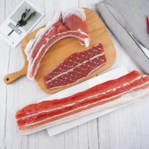 Artificial Pork Chop Meat Slice Spareribs Pork Belly Props Realistic PVC KANGNING Halloween Thanksgiving Shop Window Decoration