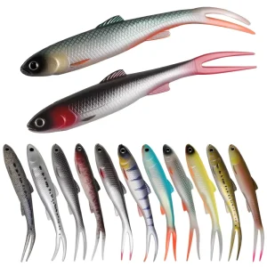 Artificial Soft Bait Cut Tail Forktail Minnow 14cm 11g South Oil Sea Tuna Soft Lure Without Hooks Lifelike Bionic Bait