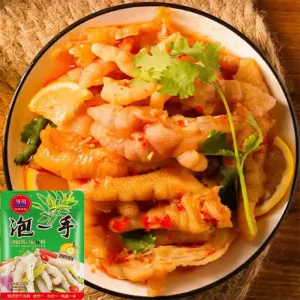 Asian Snacks Pickled Pepper Chicken Feet Chinese Flavor Snacks in Bag Packaging