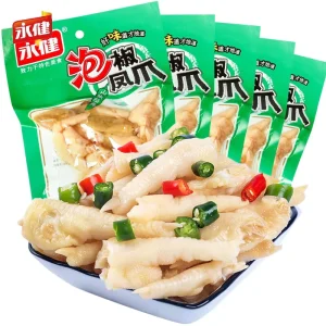 Asian Snacks with Chinese Flavor Snacks Pickled Pepper Chicken Feet 100g Spicy Chicken Feet