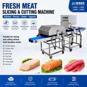 Automatic Fresh Meat Slicing Machine for Chicken Breast Fillet Processing Equipment
