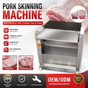 Automatic Pork Belly Skin Peeling Machine for Food Grade Stainless Steel Pork Rind Removal Equipment