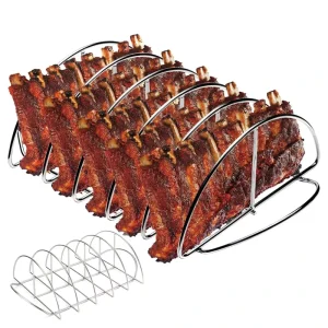 Barbecue Grill Expander Rib Rack Accessories Stainless Steel BBQ Steak Grill Racks for Outdoor
