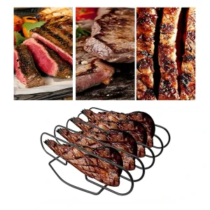Barbecuing Specialized Rib Rack Non-Stick Lamb Chop and Steak Grill Rack
