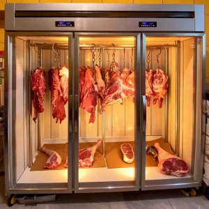 Beef Steak Meat Display Refrigerator Aged Fridge Cabinet Refrigeration Meat Hanging Display Storage Room