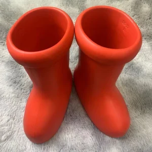 Big Red Boot Spring New Arrival High Top Platform Rain Boots Astro Boy Style Thick Sole Height Increasing Round Toe Unisex