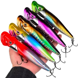 Bionic Popper Lure Topwater Popping Crawling ABS Bait 19g and 50g Lifelike Bass and Snakehead Fishing Lure Without Hooks