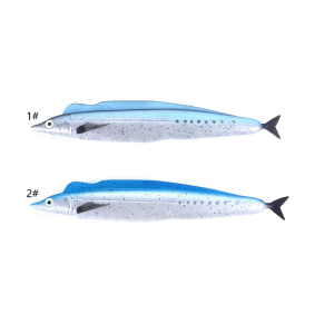 Blue and White Deep Sea Saltwater Molding Soft Bait Fishing Lures