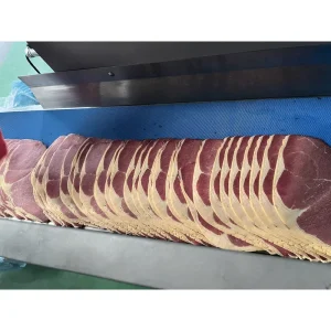Bone Pork Chop Slicer Hanging Touch Screen Non Water Inlet Frozen Meat Chop Machine Fat Beef Slicer with Conveyor