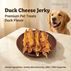 Calcium Rich Duck Cheese Dog Strips Real Cheese & Duck Breast for Bone Health Strong Teeth Daily Chew