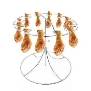 Chicken Leg and Wing Rack for Grill Smoker Oven 12 Slots Stainless Steel Chicken Drumstick Holder