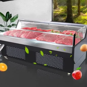 Commercial Fresh Meat Display Cabinet Supermarket Ice Refrigerator for Beef Sheep and Pork Preservation