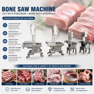 Commercial Meat Cutting Saw Machine for Beef Bones Pork Ribs Lamb Chops Frozen Meat