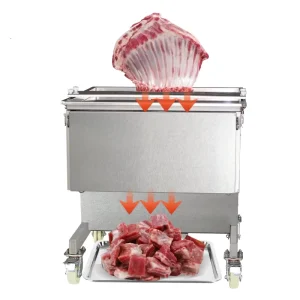 Commercial Spare Ribs Beef Mutton Pork Rib Cutting Machine Beef Rib Duck Cubing Machinery for Meat Processing