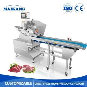 Continuous Meat Portioning Slicing Machine Industry Lamb Slicer Factory Frozen Fresh Meat Cutter for Pork Belly Beef Mutton Slice Ready to Eat Food Line