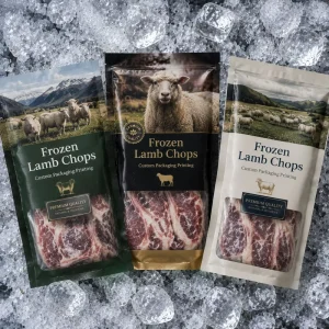 Custom Frozen Meat Three Side Seal Retort Bags Multi Style Sealed Packaging for Lamb Pork Steak Food Storage Bags