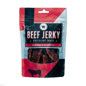 Custom Printed Beef Jerky Bags Resealable Food Grade Ziplock Snack Food Packaging
