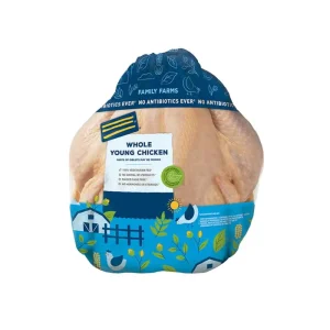 Custom Printed High Barrier Whole Chicken Hot Heat Shrink Bag for Fresh Frozen Chicken Packaging