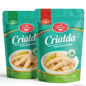 Custom Printing Food Grade Material Stand up Plastic Pouch Salad Chicken Feet Coconut Chocolate Chip Ham Bag