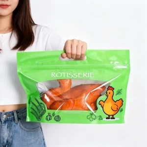 Custom Printing Take Away Greaseproof Coated Packaging Bag for Fast Food Sandwich Bread Burger Roast Fried Chicken
