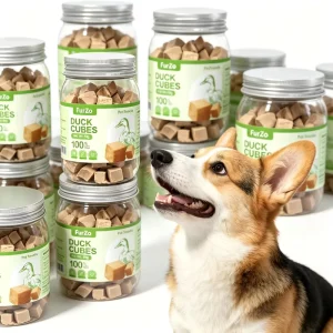 Customizable Freeze dried Dog Snacks Duck Cubes Easy Digest Low Fat High Protein Cat and Dog Nutrition Treats