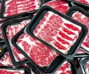 Customized Disposable Supermarket Seafood Beef Packaging Tray PP Disposable Fresh Meat Tray
