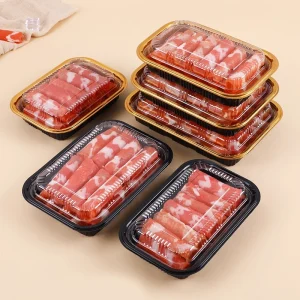 Disposable High Grade Meat Slice Packaging Box Premium Beef Frozen Preservation Box Lamb Meat Roll Packaging Box Plastic Box