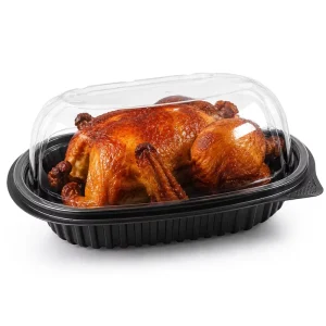 Disposable Microwavable PP Plastic Box for Food Roast Chicken Container Take Away Boxes for Roasted Chicken