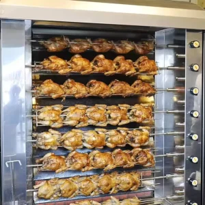 Electric Gas 6 Layers Whole Chicken Rotisserie Grill Roasting Machine