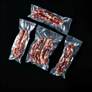 Extended Transparent Vacuum Mesh Bag Food Packaging Bag Long Skinny Vacuum seal Bag for Cured Meat and Chicken Feet