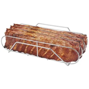Extra Long Stainless Steel Baking Net Barbecue Rack Barbecue Mesh BBQ Grill Mesh Bbq Rib Rack for Smoking and Grilling