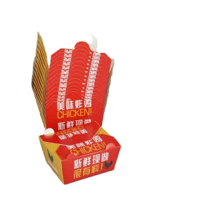 Fast Delivery China Manufacturer Custom Designed & Printed Fast Food Boxes Fried Chicken Takeaway Boxes