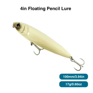 Floating Topwater Pencil Lure 100mm 17g Long Casting Walking the Dog Fishing Lure Surface Stickbait for Bass Seabass Snakehead
