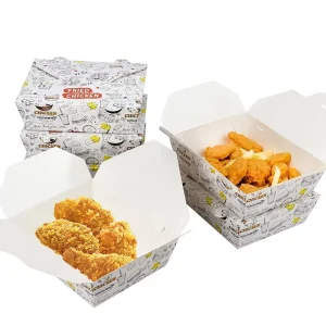 Food Grade Chicken Wings Packaging Boxes Disposable Fried Chicken Box Packaging