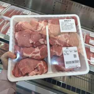Food Grade Material Supermarket Display Eco Friendly Fresh Food White pp Pork Meat Package Packaging Trays